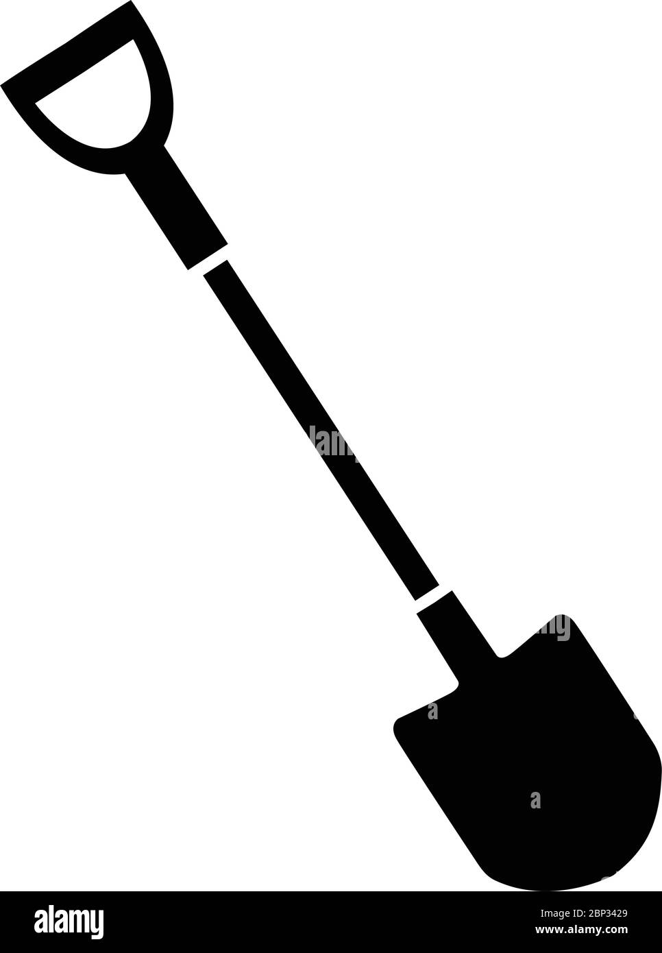 Shovel vector icon silhouette gardening vector illustration isolated ...