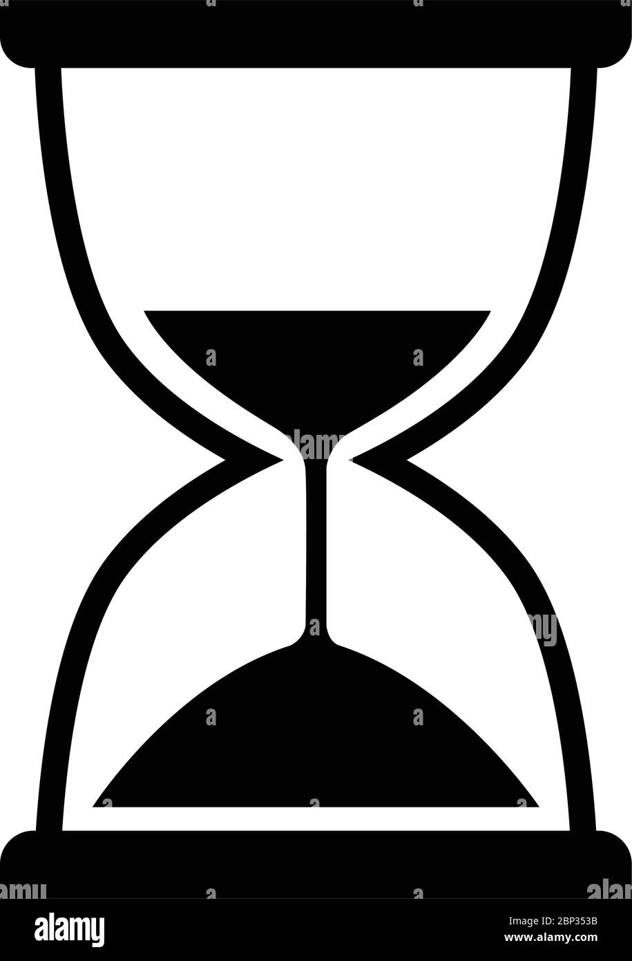 hourglass icon flat vector object isolated on white flat hour glass ...