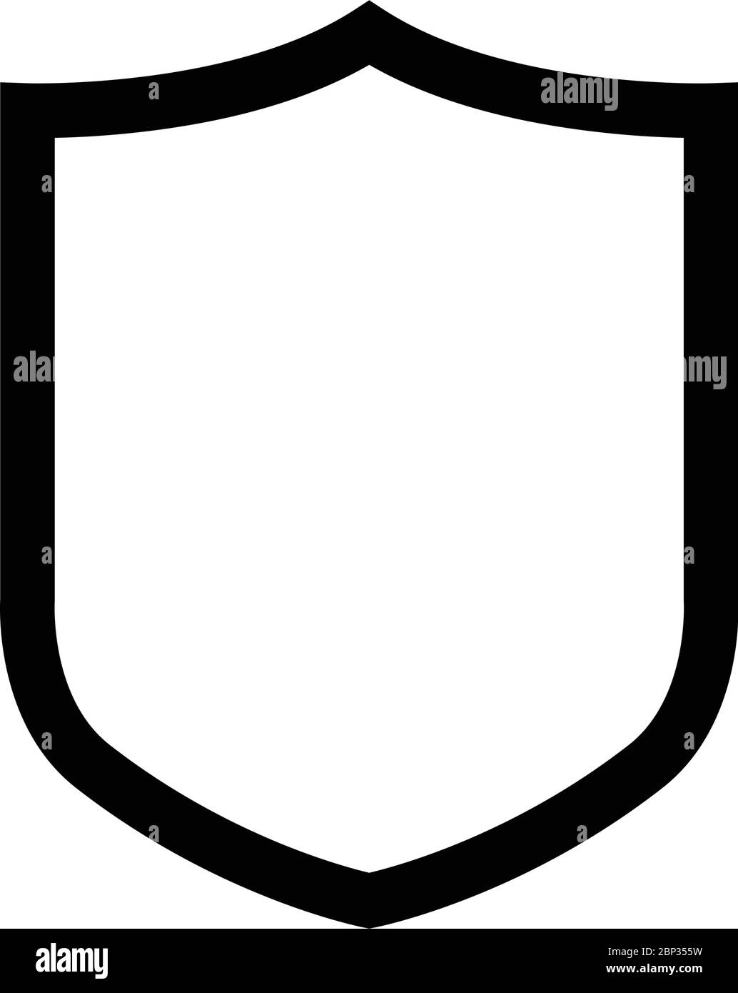 Vector shield icon protection icon isolated on white Stock Vector