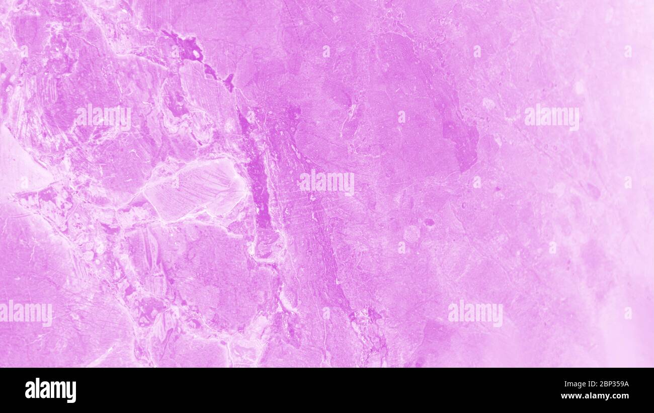 Pink fuchsia wall background with marble pattern. Stone surface texture 16:9 panoramic format background Stock Photo