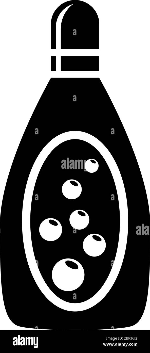 Detergents, Liquid Powder, Plastic Bottle. Flat Vector Icon