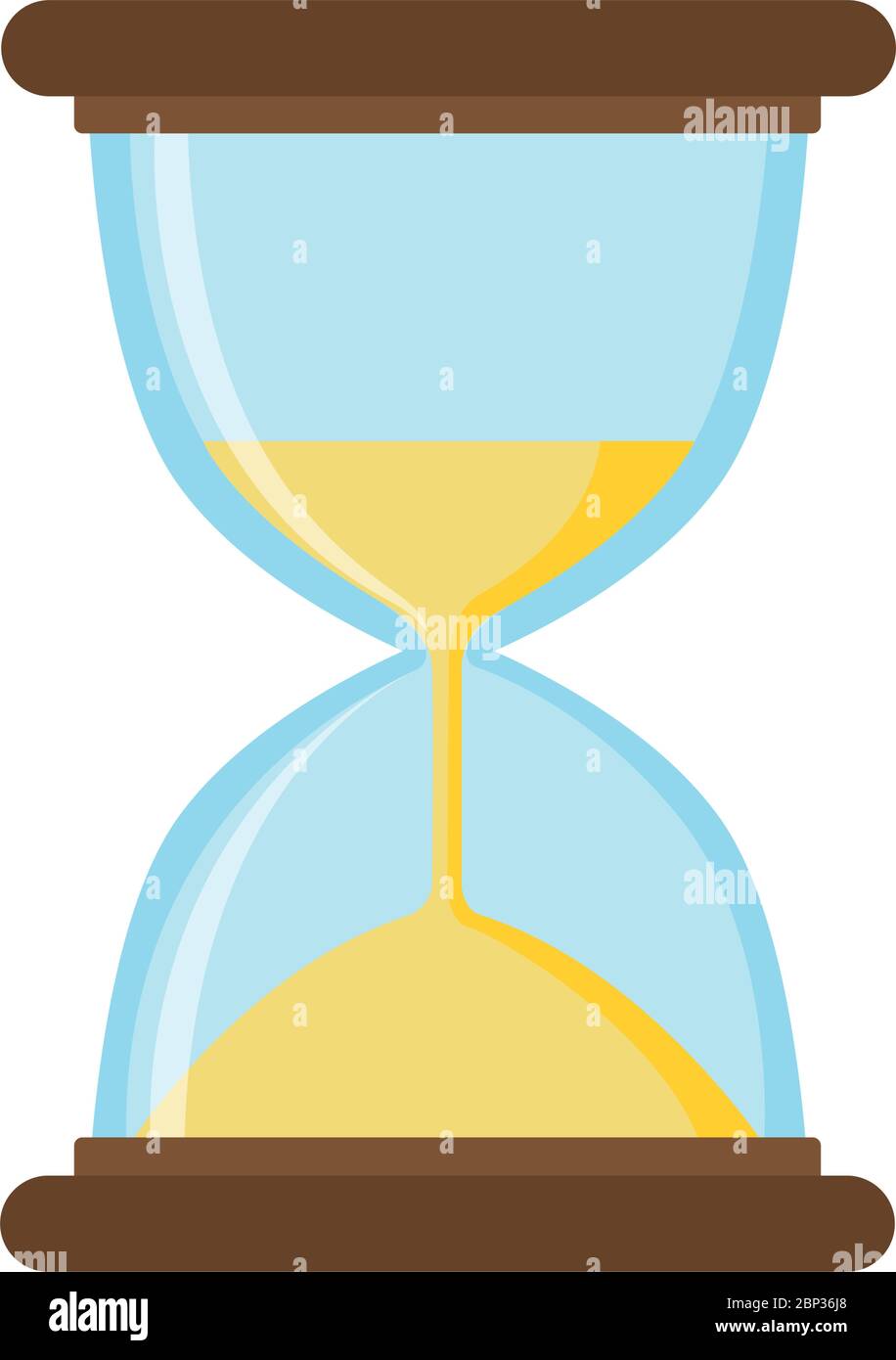hourglass icon flat vector object isolated on Stock Vector