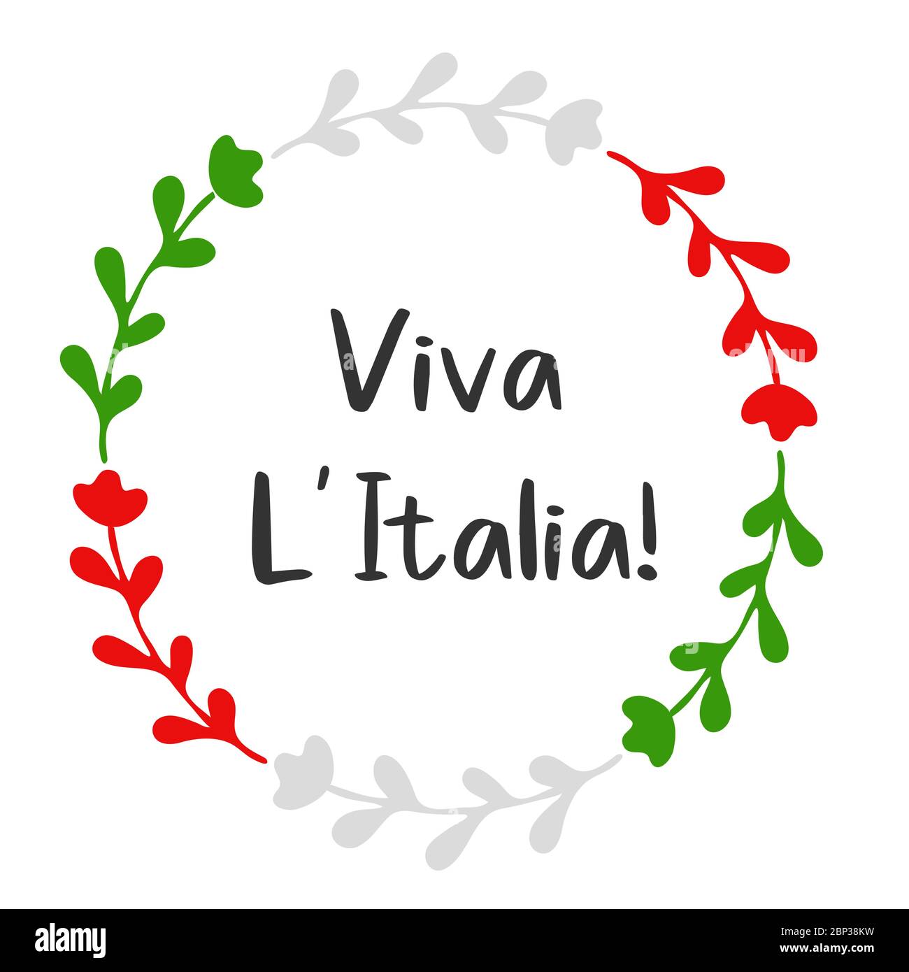 Viva La Mamma! Long live mommy! Italian Hand Lettering for Mothers Day n  Modern Typography. Vector. Stock Vector