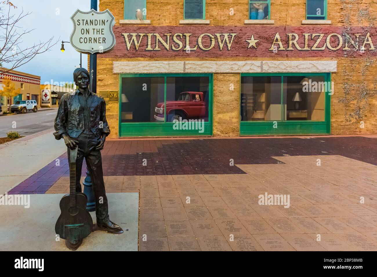 Standin' on the Corner Park and the intersection of Old Highway 66 and