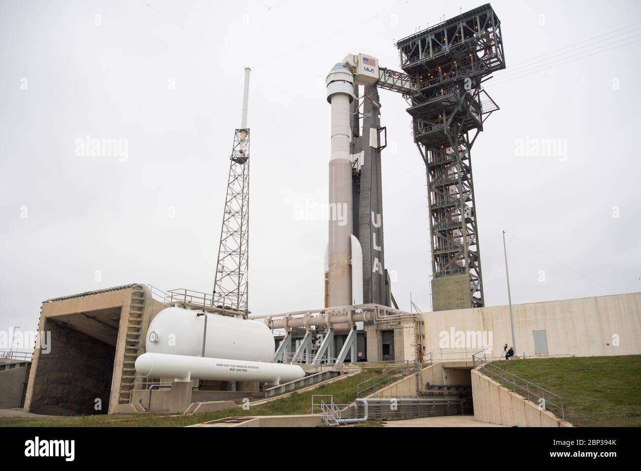 Boeing's CST-100 Starliner spacecraft, atop an Atlas V rocket, is ...