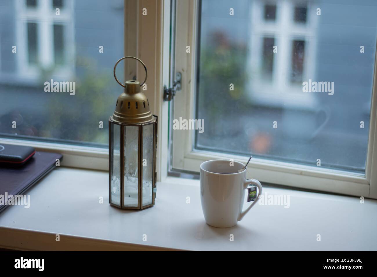 cup of tea on table Stock Photo