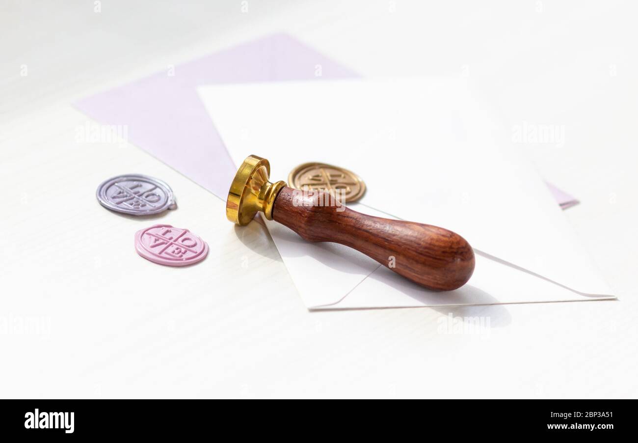 Letter Seal Wax Seal Stamp On Stock Photo 1894877887