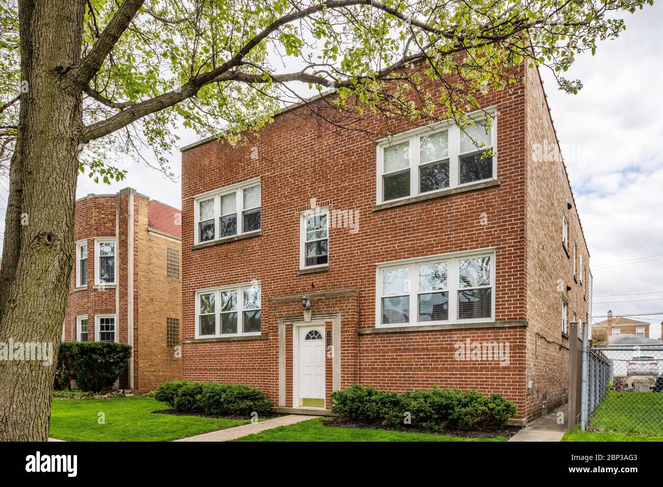 Multi unit residential building in the Budlong Woods neighborhood Stock