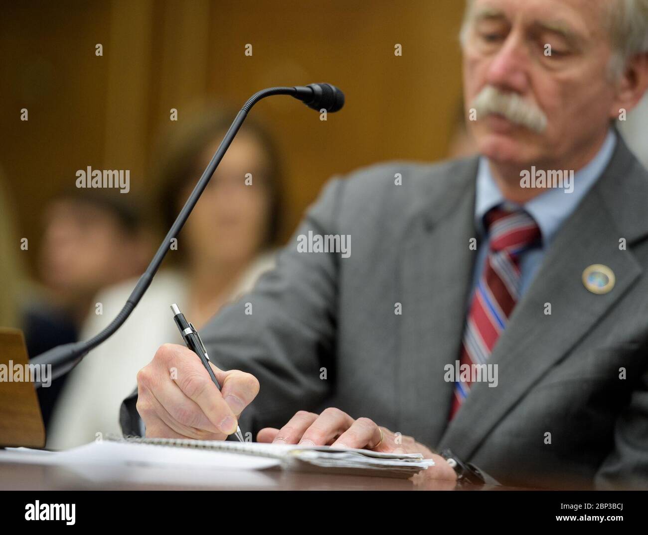 House Committee on Science, Space, and Technology Hearing   NASA Associate Administrator for the Human Exploration and Operations Mission Directorate William Gerstenmaier testifies during a House Committee on Science, Space, and Technology hearing titled &quot;America's Human Presence in Low-Earth Orbit&quot; on Thursday, May 17, 2018 in the Rayburn House Office Building in Washington. Stock Photo