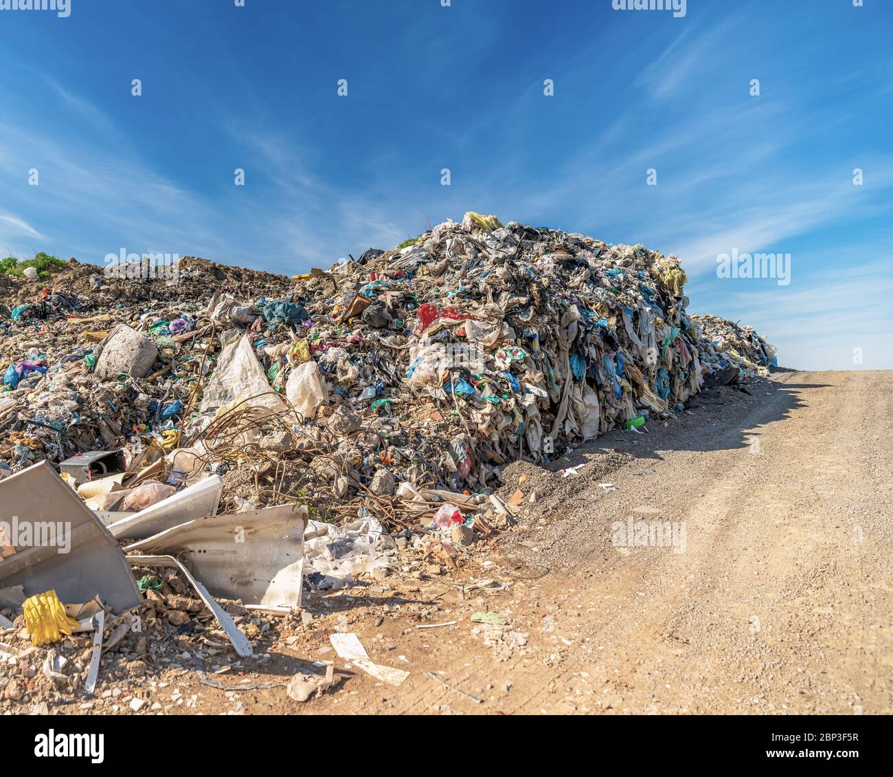 municipal waste landfill for land inclusion Stock Photo