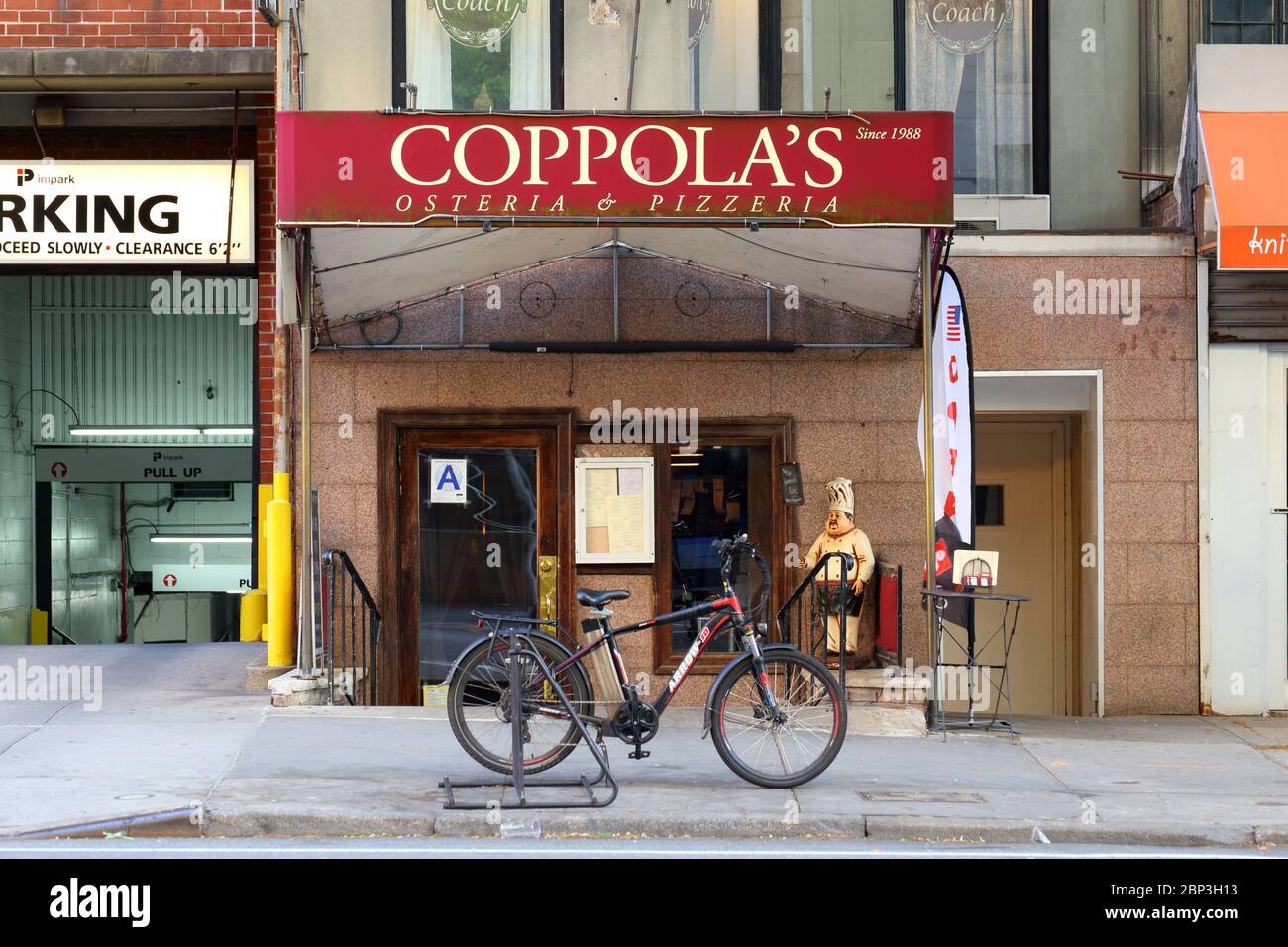 Coppola's West, 206 West 79th Street, New York, NYC storefront photo of an Italian restaurant in the Upper West Side of Manhattan Stock Photo