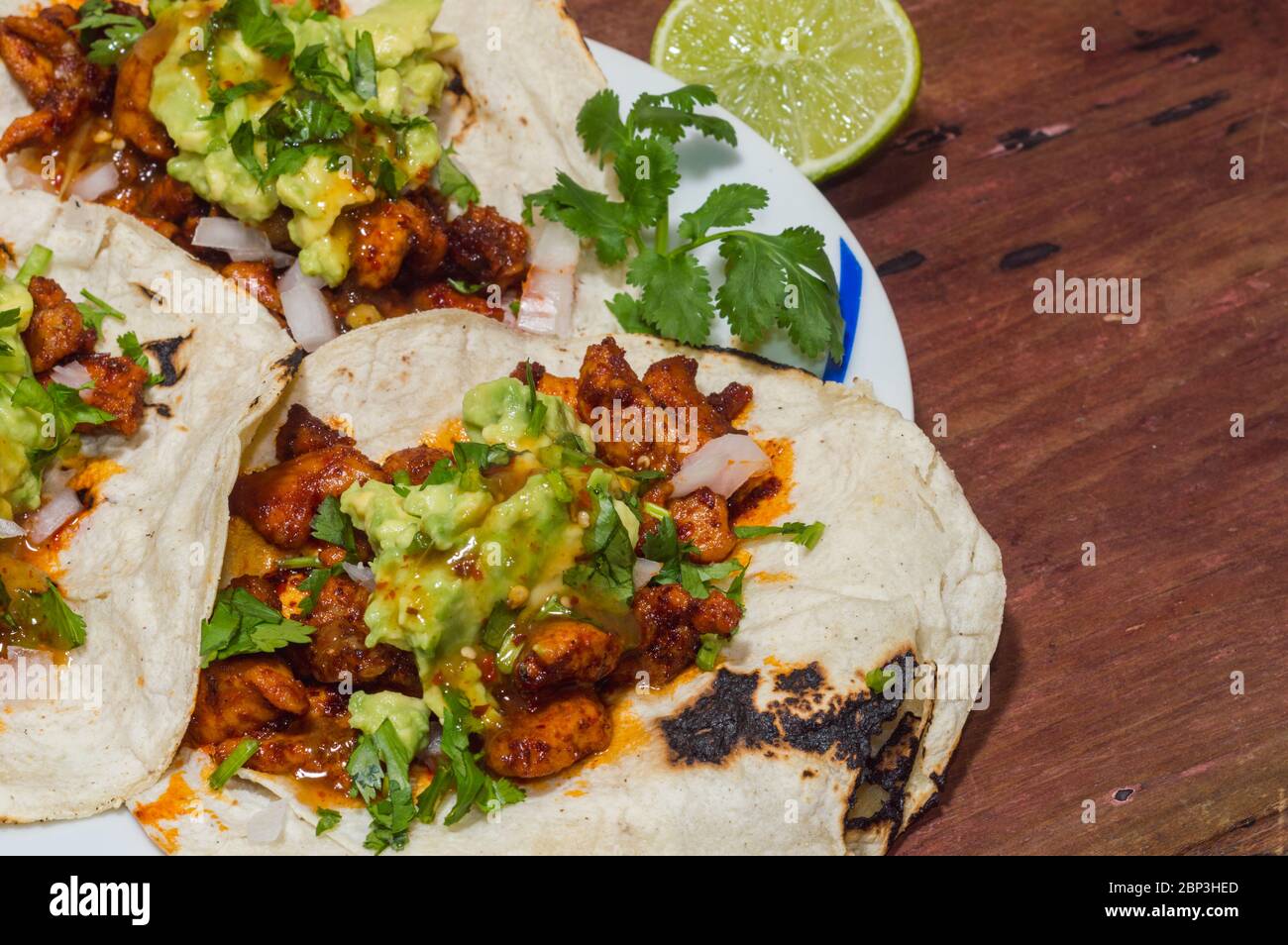Tijuana tacos al pastor, Mexican street food Stock Photo