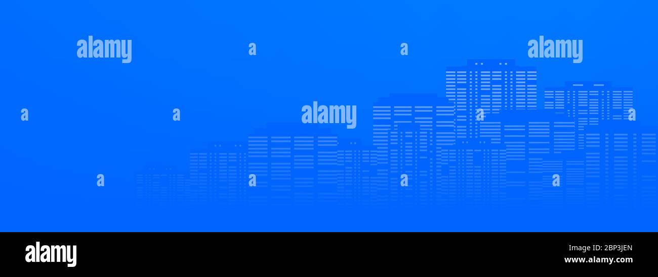 Banner with the night city. Stock Vector