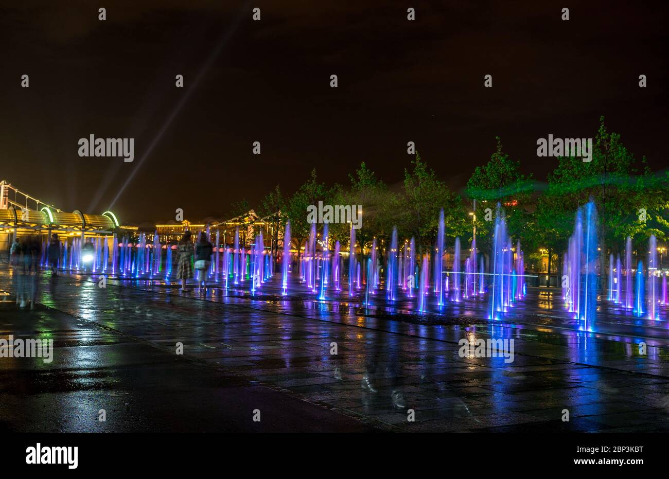 Dry fountain in Muzeon Park in Moscow. Stock Photo