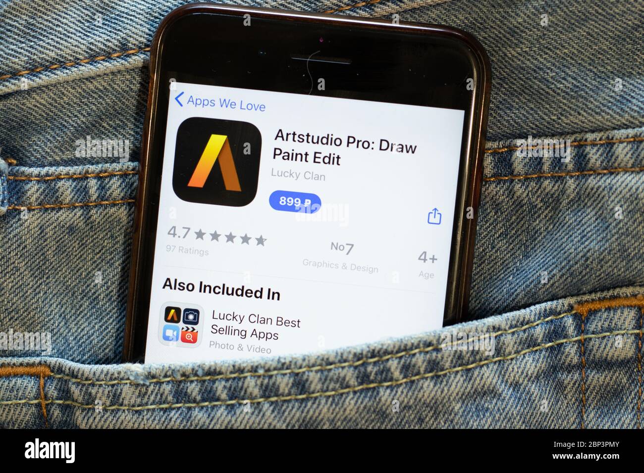 New York, USA - 15 May 2020: Artstudio Pro mobile app logo on phone screen, close-up icon, Illustrative Editorial Stock Photo