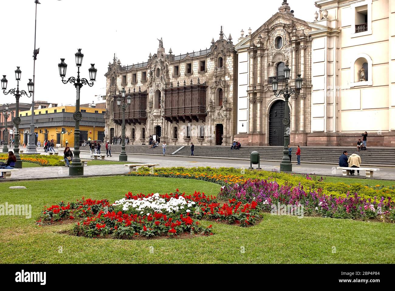 Plaza De Armas Lima Peru Stock Photo Alamy