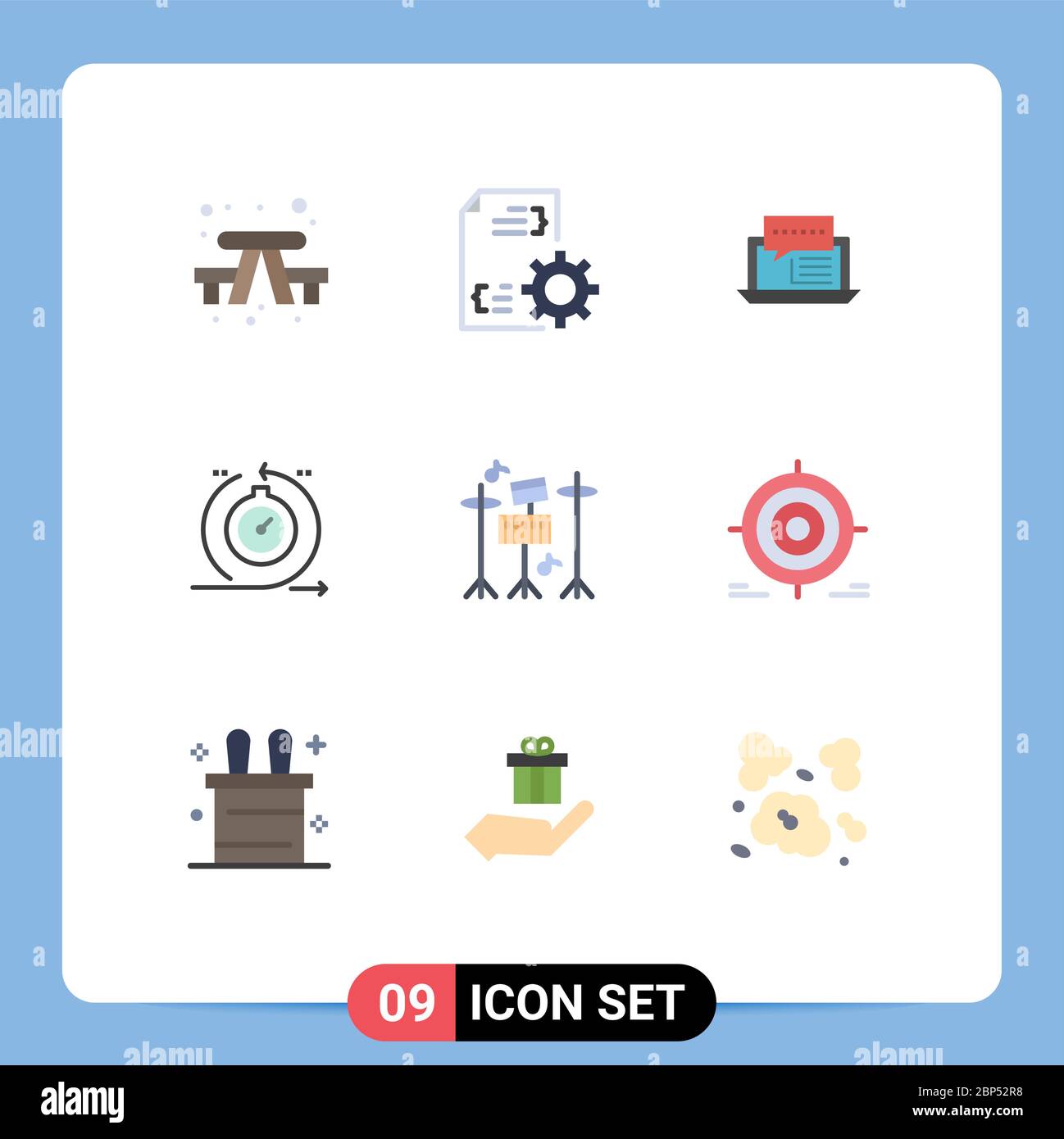9 Creative Icons Modern Signs and Symbols of fast, cycle, consulting, agile, online Editable Vector Design Elements Stock Vector