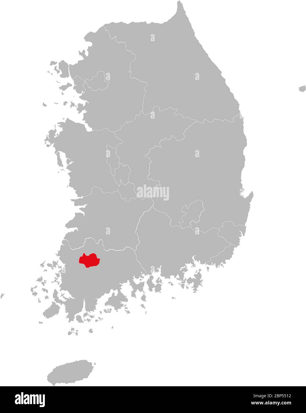 Gwangju South Korea Map Gwangju City Highlighted On South Korea Map. Business Concepts And  Backgrounds Stock Vector Image & Art - Alamy