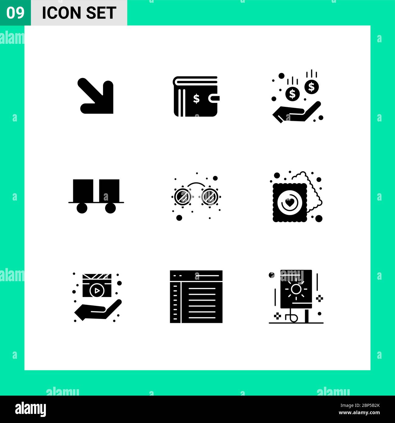 9 Universal Solid Glyph Signs Symbols Of Glasses Lift Truck Medical Forklift Truck Fork Truck Editable Vector Design Elements Stock Vector Image Art Alamy