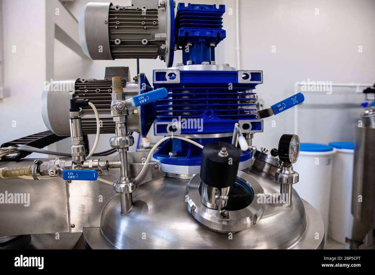 Cosmetic industry equipment and production process Stock Photo Alamy