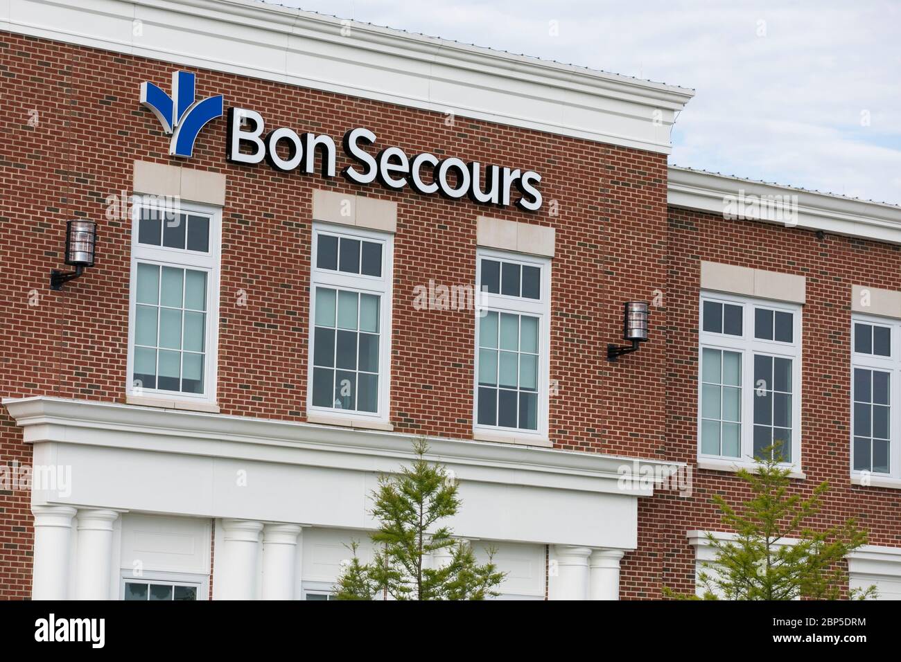 A logo sign outside of a Bon Secours medical facility in Henrico