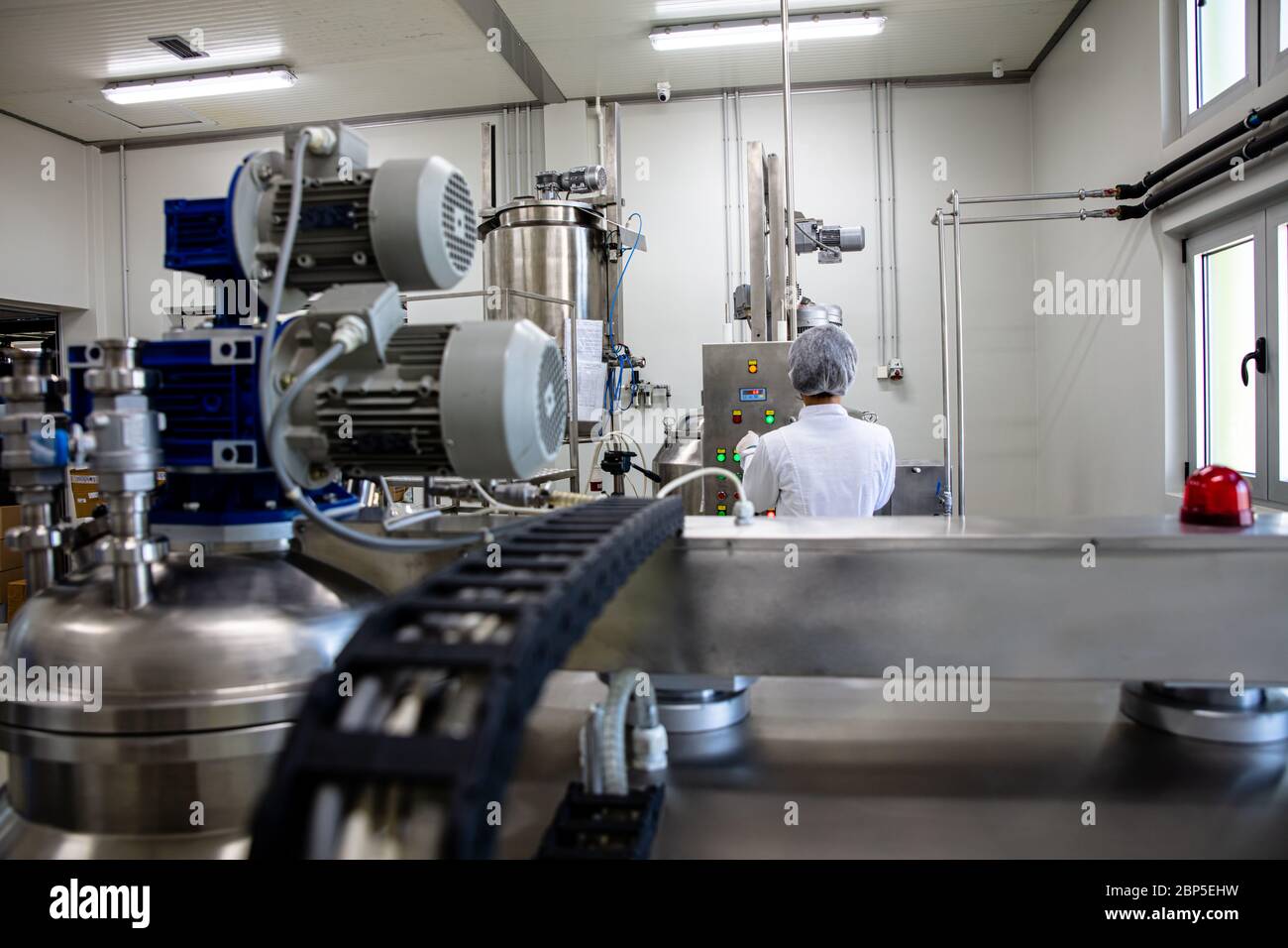 Cosmetic industry equipment and production process Stock Photo Alamy