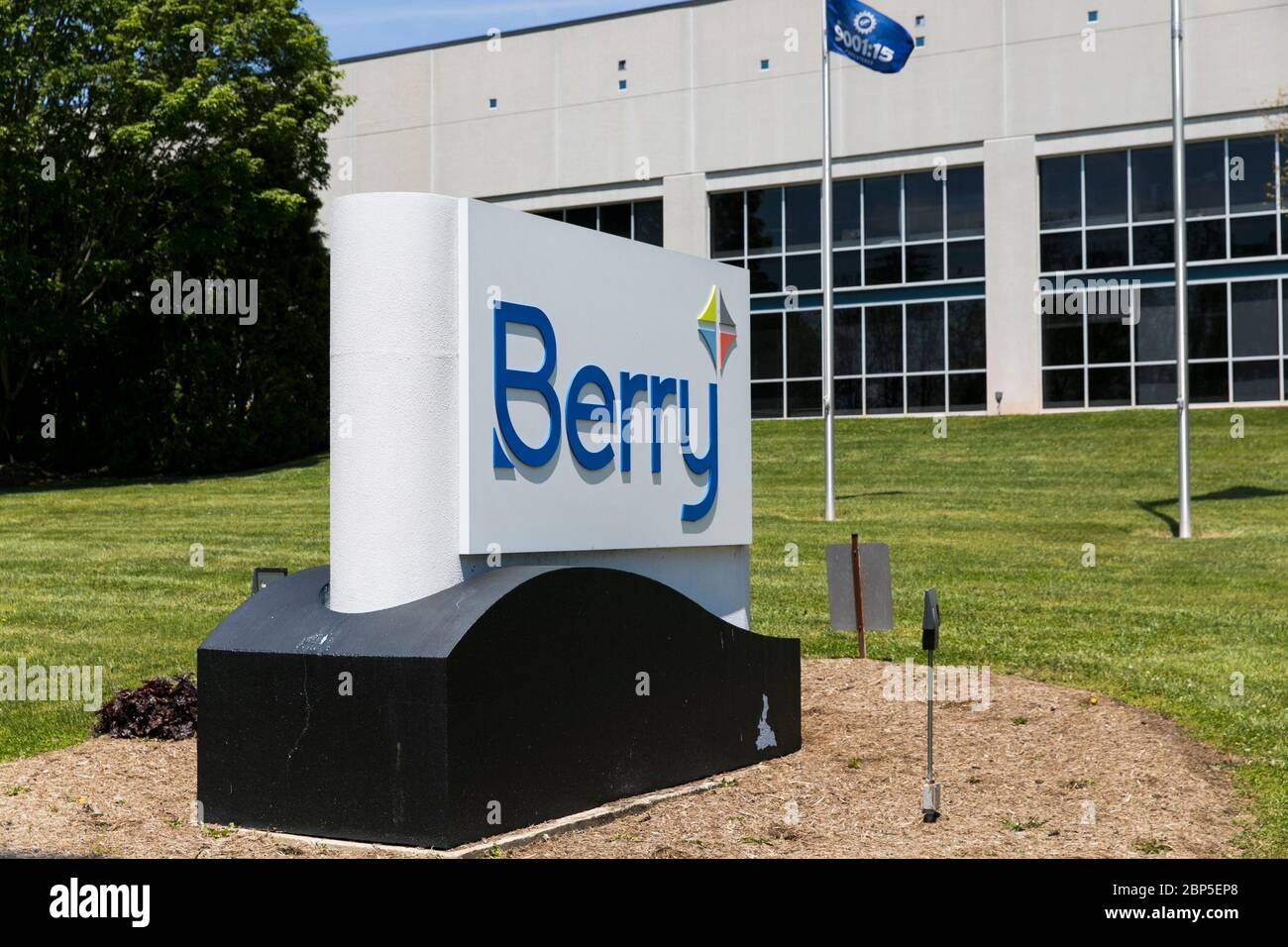 A logo sign outside of a facility occupied by Berry Global in Waynesboro, Virginia on May 13, 2020. Stock Photo