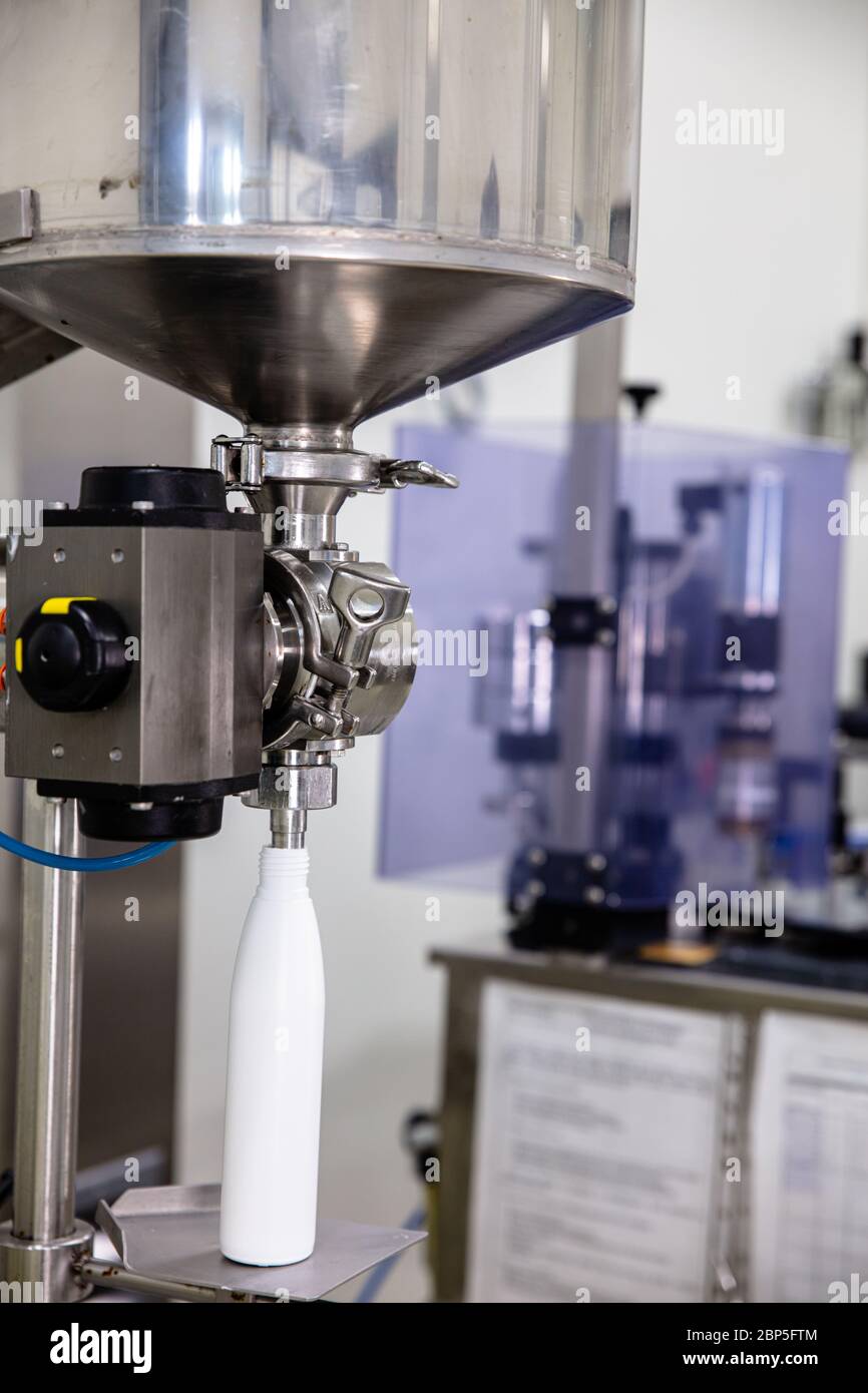 Cosmetic industry equipment and production process Stock Photo Alamy