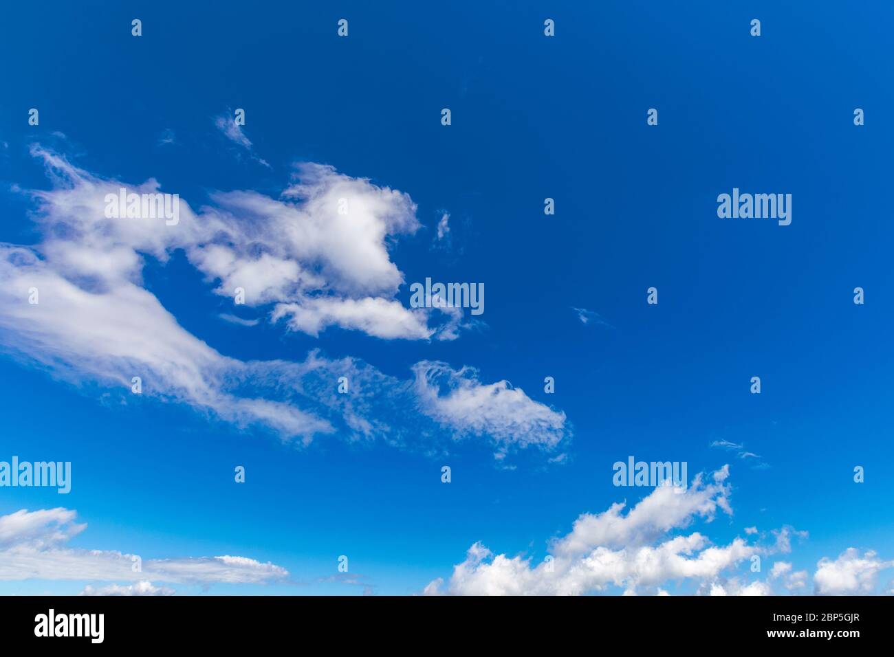 white fluffy clouds on the blue sky. beautiful nature background Stock ...