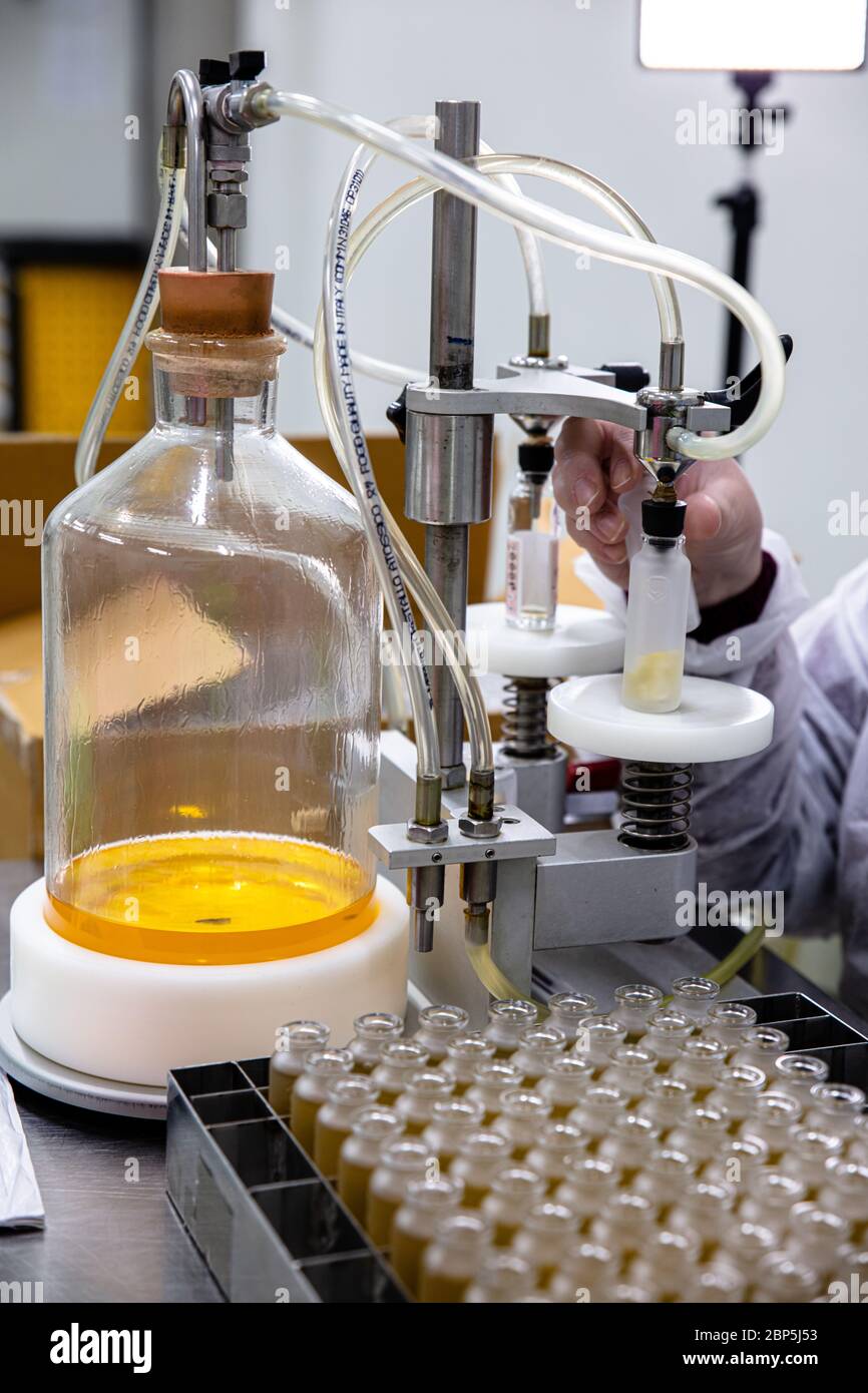 Cosmetic industry equipment and production process Stock Photo Alamy