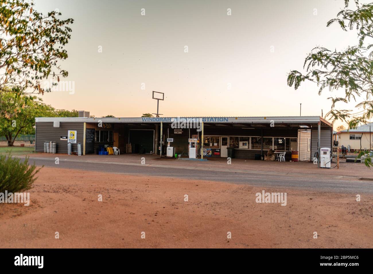 remote outback Windorah Service Station, located between Quilpie and Birdsville, Queensland, Australia Stock Photo