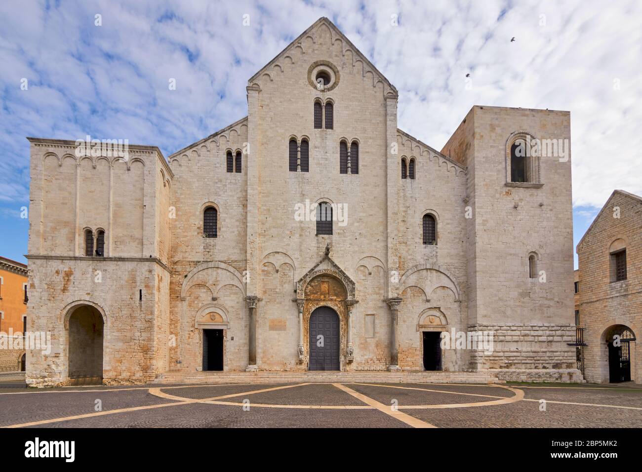 Basilica of Saint Nicolas Also Known As Basilica San Nicola de Bari At Bari Apulia Puglia Italy Stock Photo