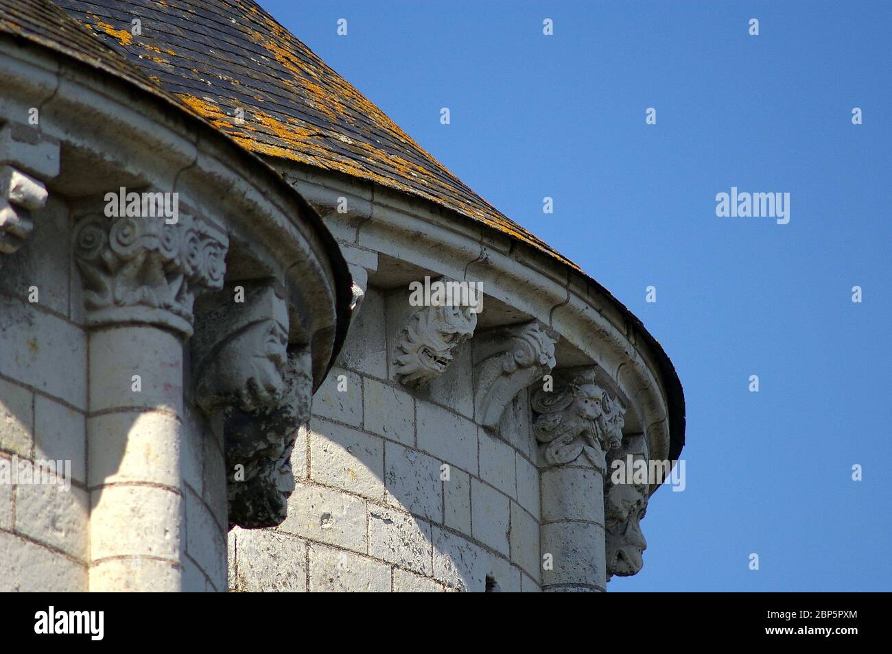 Rooftop detail of a French castle in the Loire Valley Stock Photo - Alamy