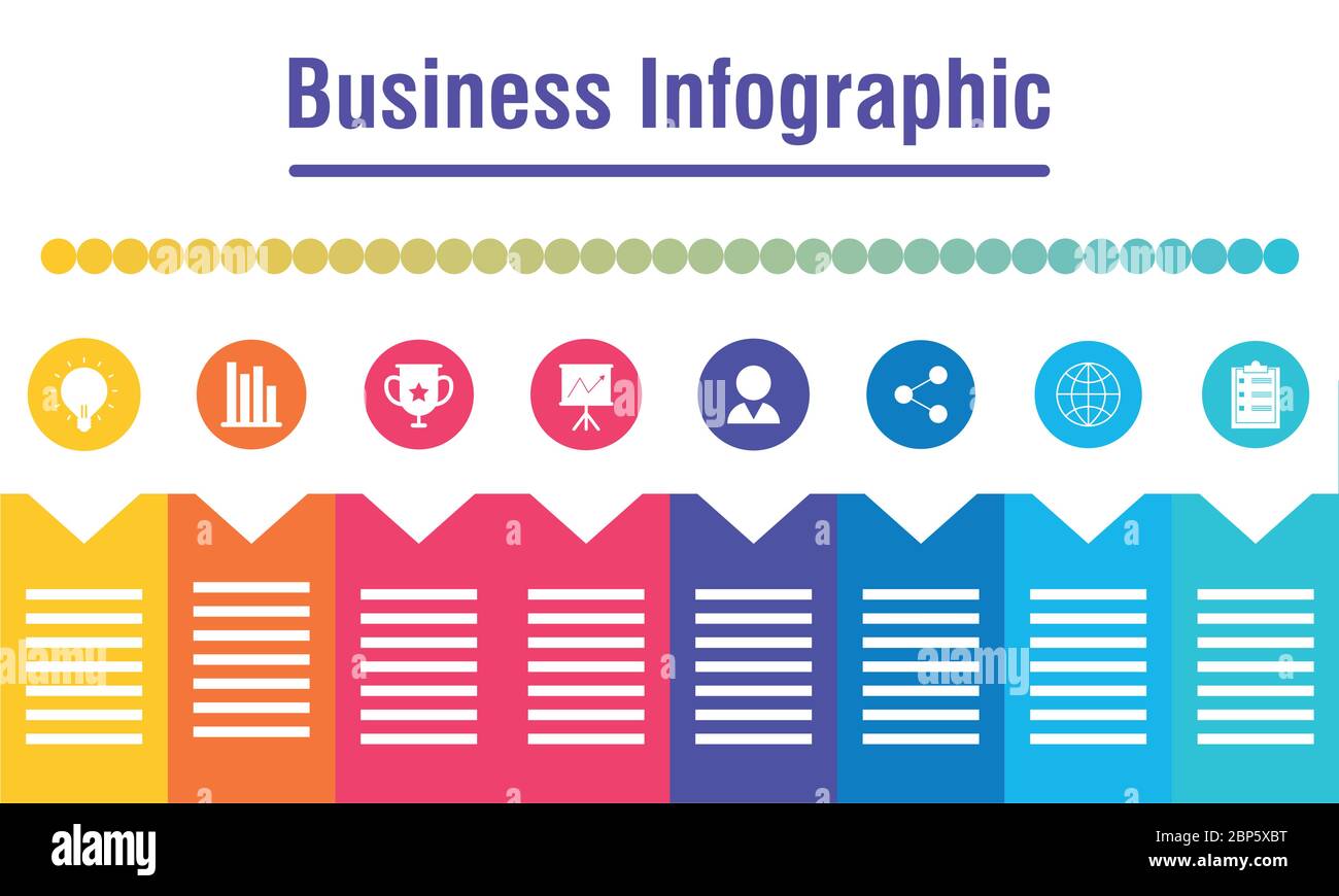 business infographic with circular icons Stock Vector Image & Art - Alamy
