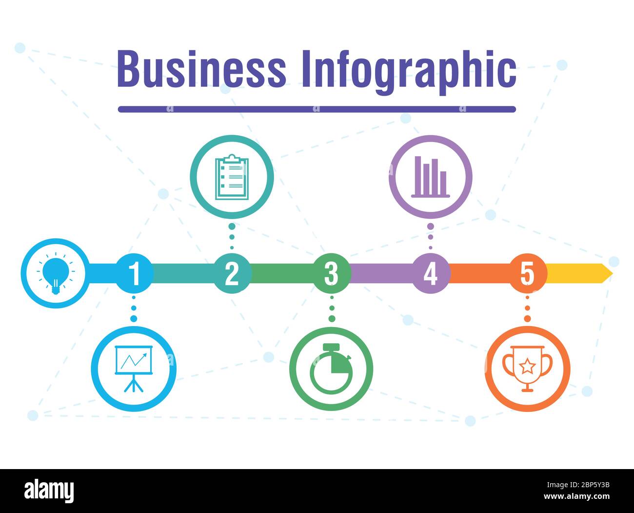 business infographic with circular icons Stock Vector Image & Art - Alamy