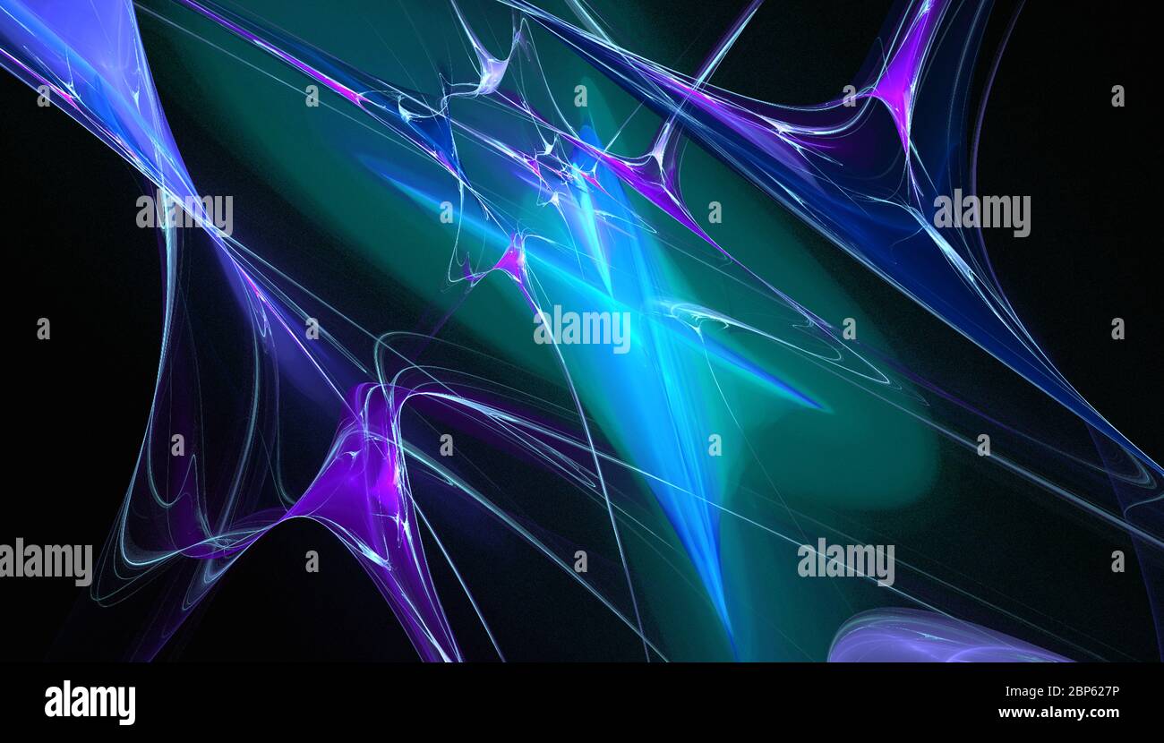 A whimsical abstract drawing on a dark background. Stock Photo