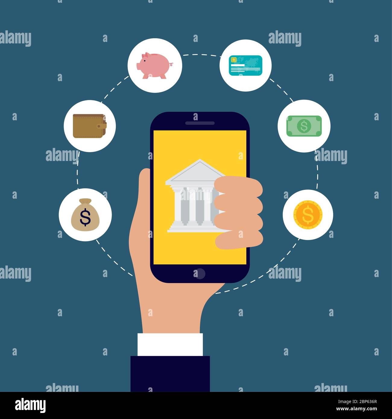 banking online technology with smartphone Stock Vector Image & Art - Alamy
