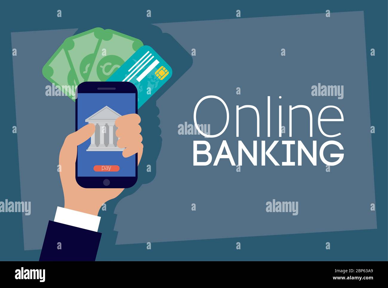 banking online technology with smartphone Stock Vector Image & Art - Alamy