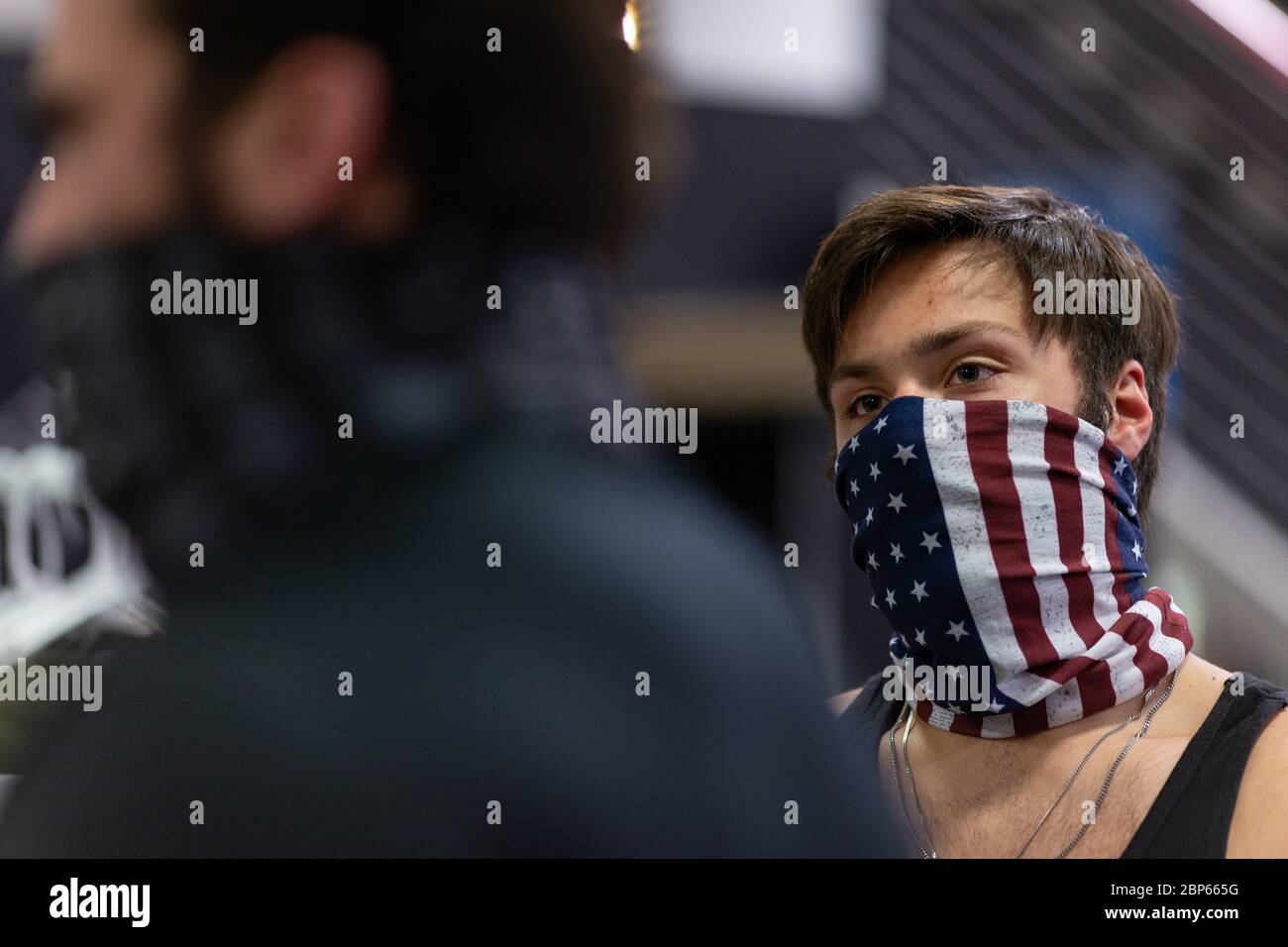 Bellmawr, New Jersey, USA. 17th May, 2020. Staff member Ian Petrutz