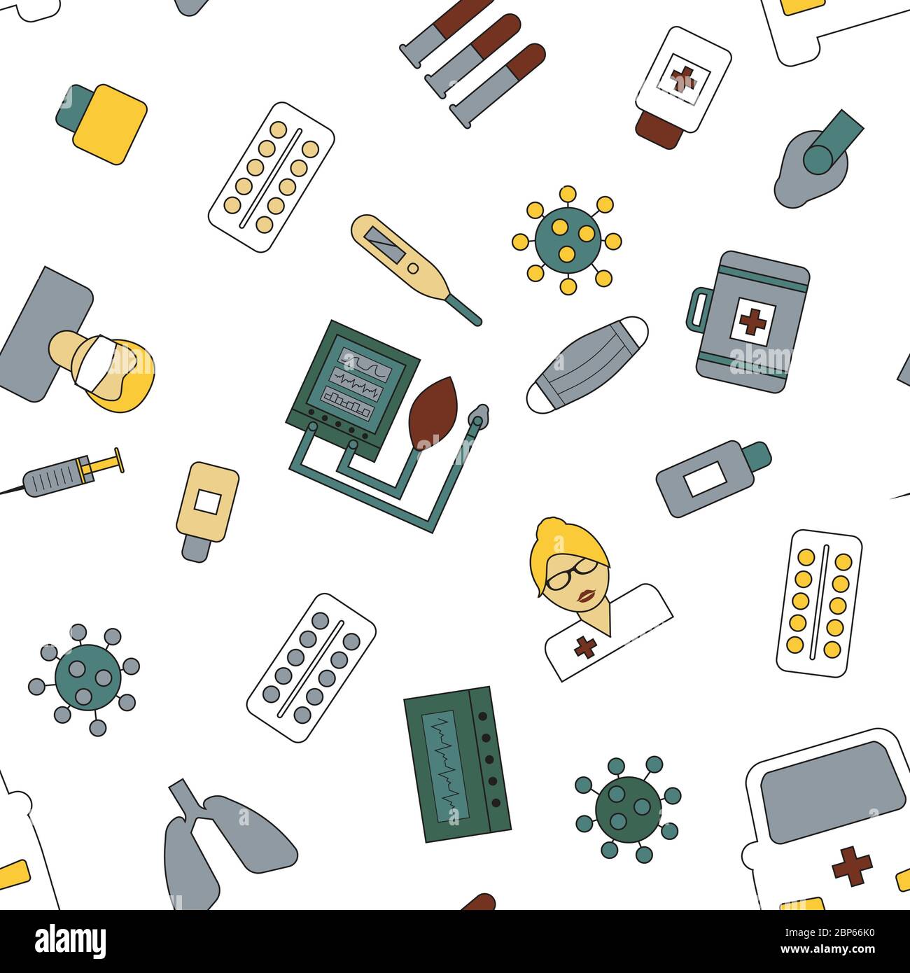 COVID-19 epidemic seamless pattern background. Corona virus pandemic ...
