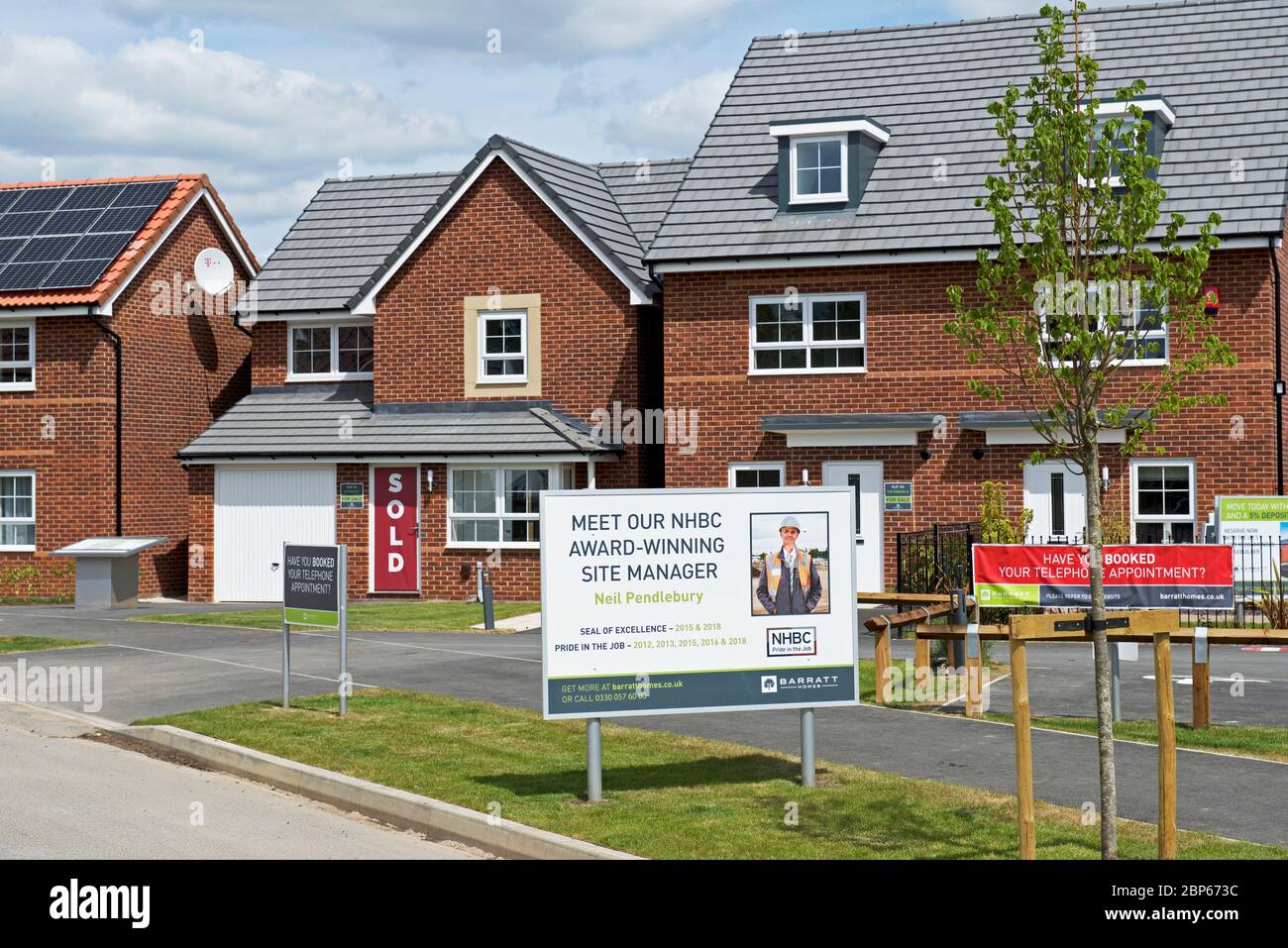 New Barratt homes at Park Edge, Doncaster, South Yorkshire, England UK