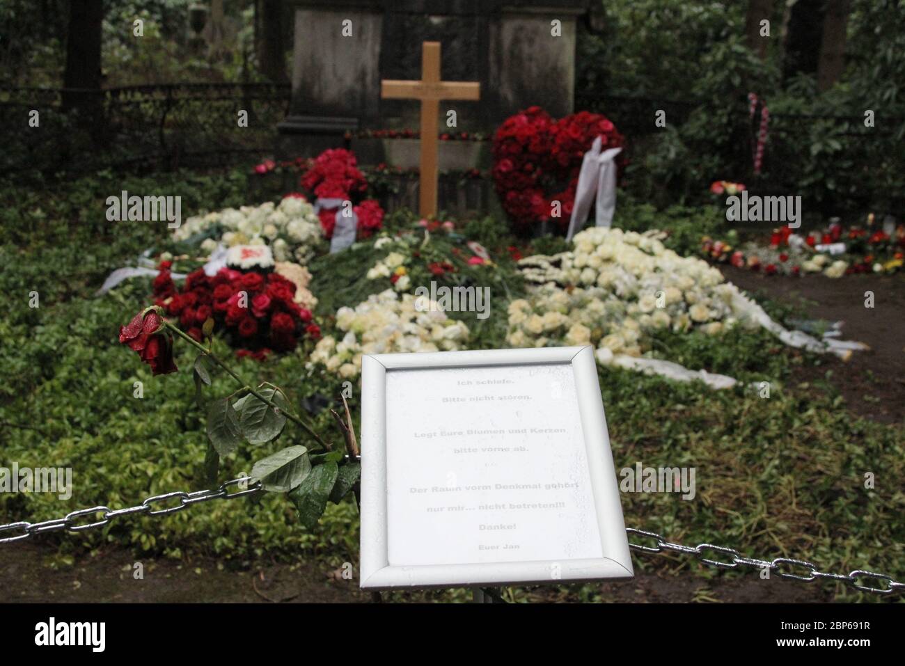 Grave staette Jan Fedder,cemetery Ohlsdorf Hamburg,25.01.2020 Stock Photo