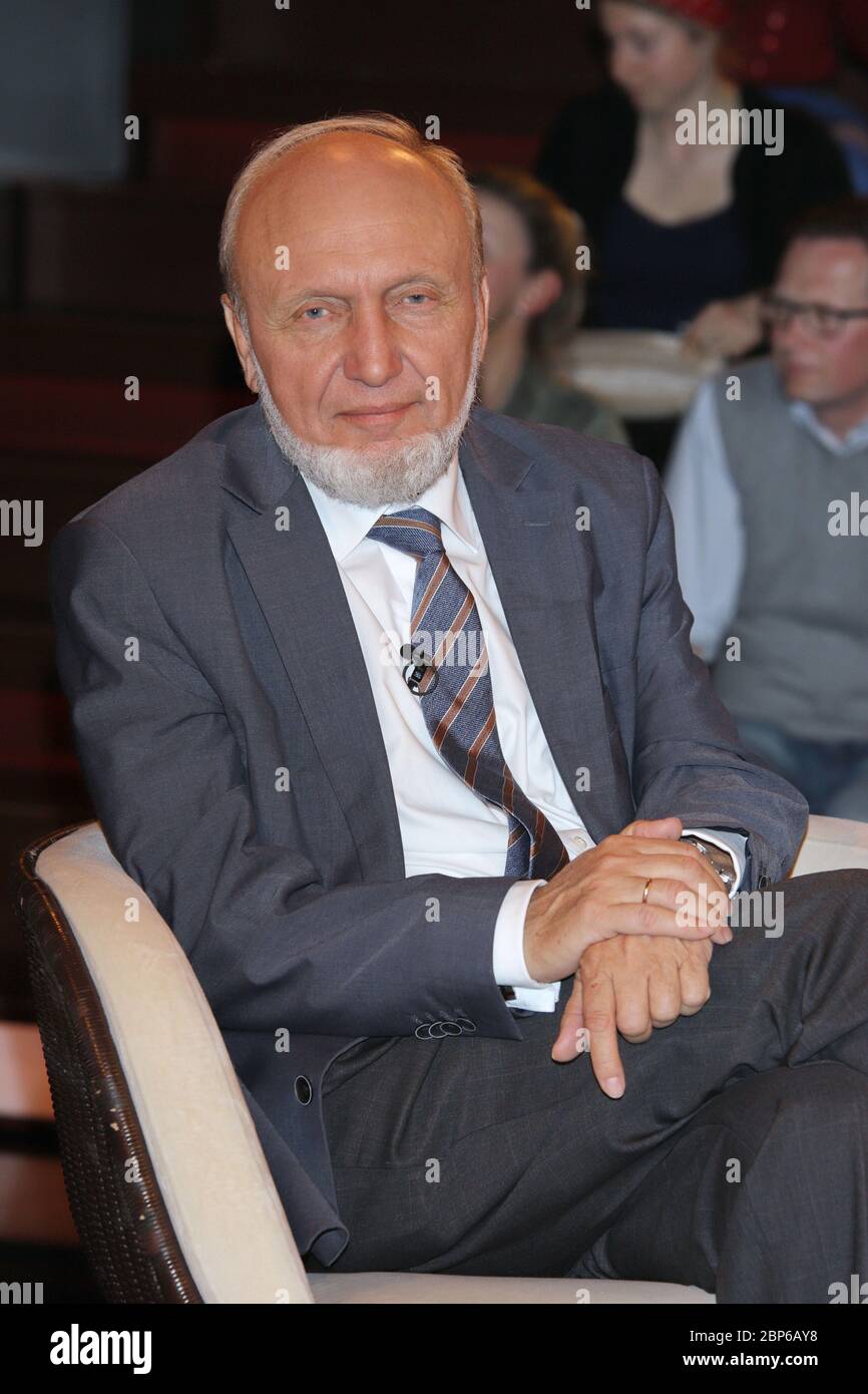 Hans-Werner Sinn,Markus Lanz talk show (recording for the 02.05) from Studio Stahltwiete,Hamburg,30.04.2019 Stock Photo