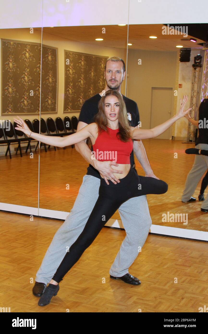 Pascal 'Pommes' Hens,Ekaterina Leonova,Training for Lets Dance,Dance School Ring 3 Poppenbuettel,Hamburg,06.05.2019 Stock Photo