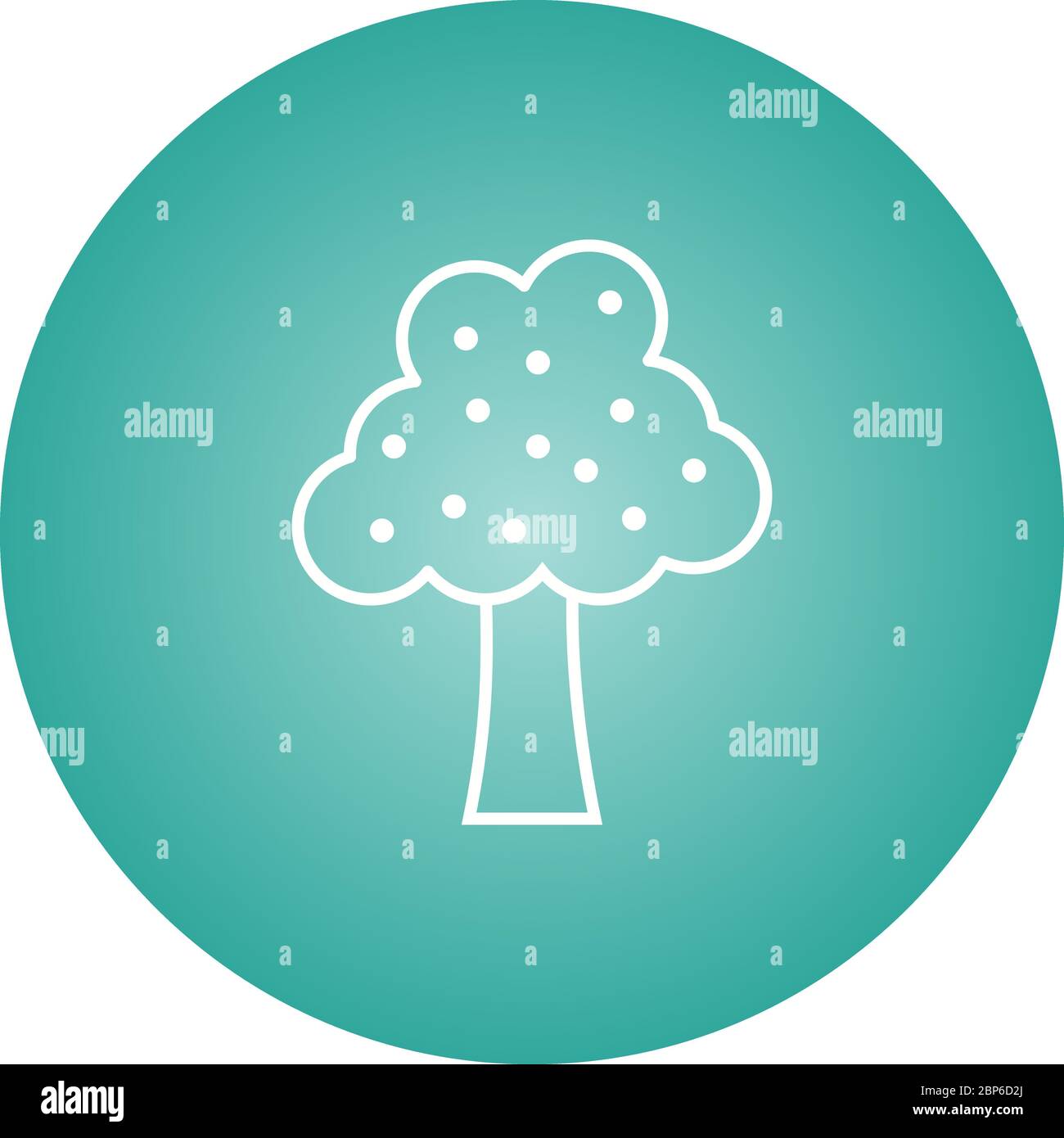 Beautiful Fruit Tree Line Vector Icon Stock Vector Image & Art - Alamy