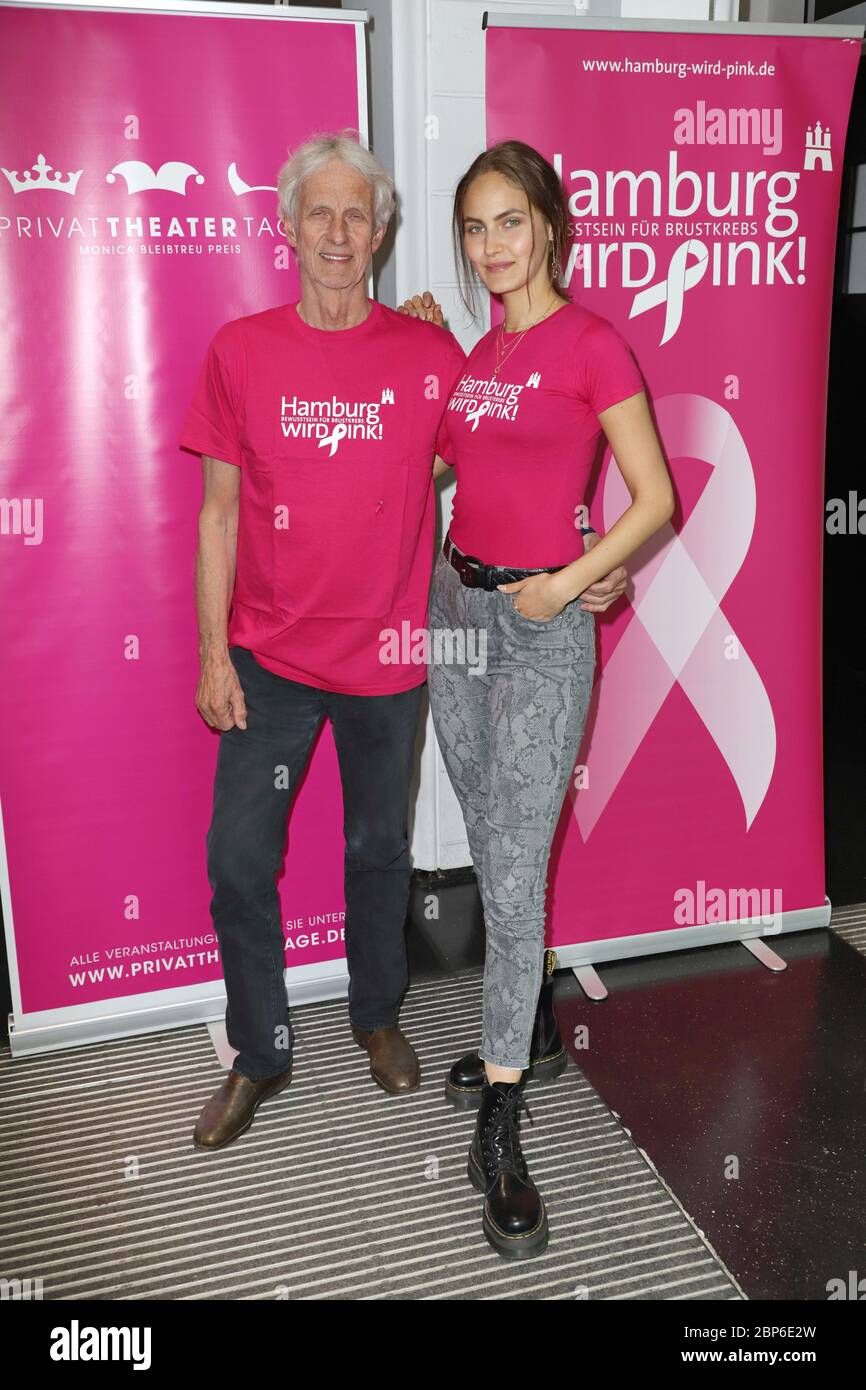 Elena Carriere and Mathieu Carriere,charity sales of theatre tickets for Hamburg will be Pink in the Chamber Games,Hamburg,24.05.2019 Stock Photo