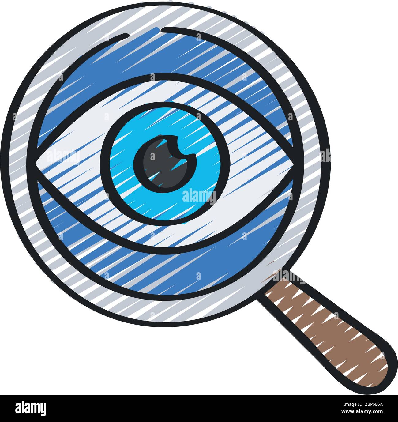 Eye In Magnifying Glass Stock Vector Image Art Alamy