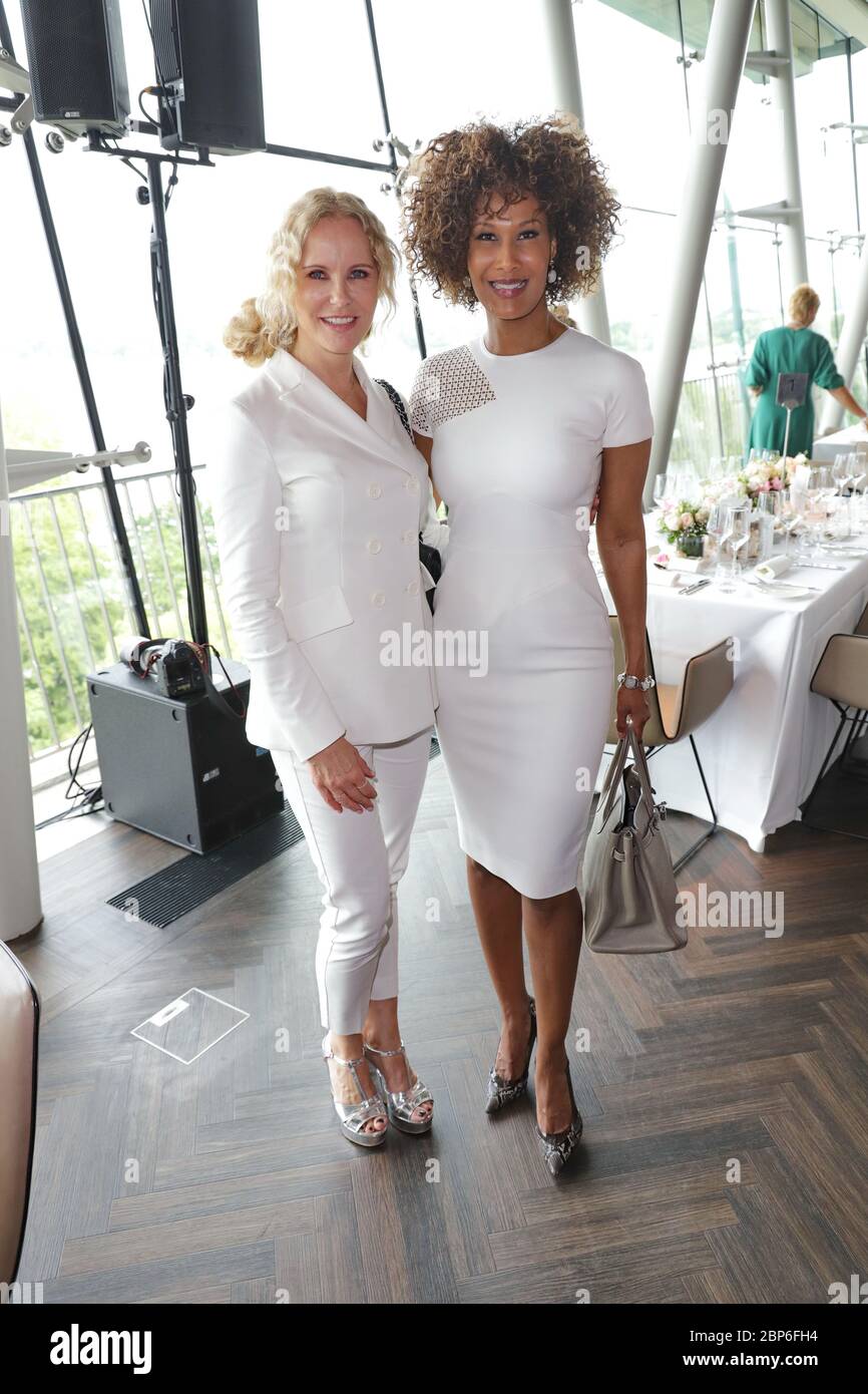 Katja Burkard and Marie Amiere,Ladies Lunch for the benefit of the German Stroke Aid Foundation at the Hotel Le Meridien,Hamburg,04.06.2019 Stock Photo
