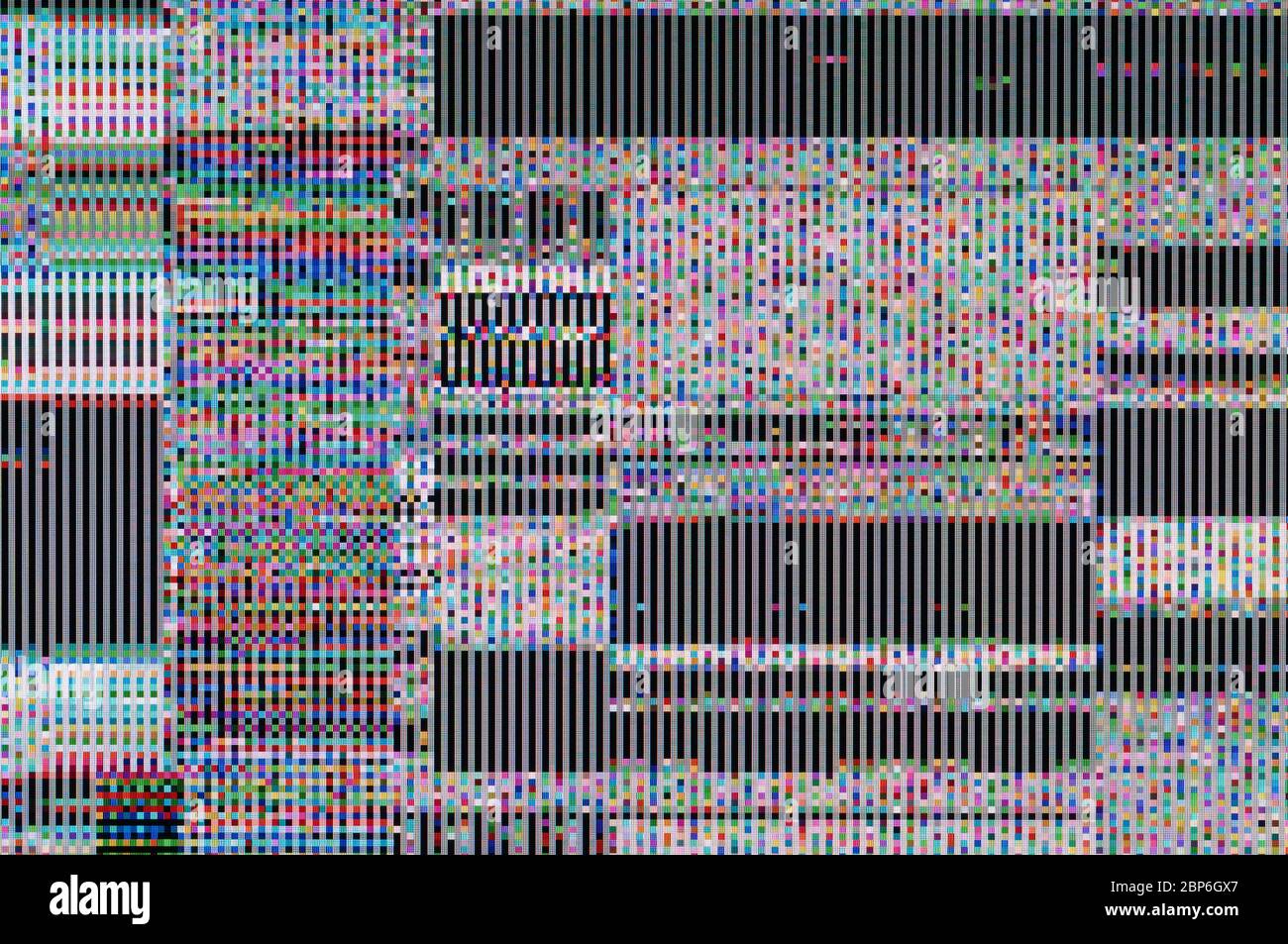 Pixel pattern of a digital glitch Stock Photo