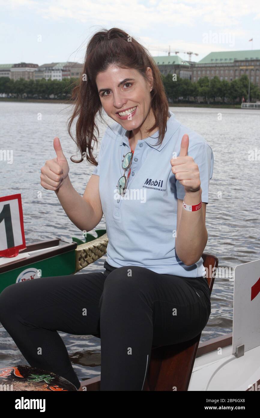 Kate Louisa,Dragon Boat Race of the Michael Stich Foundation,Alexa am Alster,Hamburg,14.06.2019 Stock Photo
